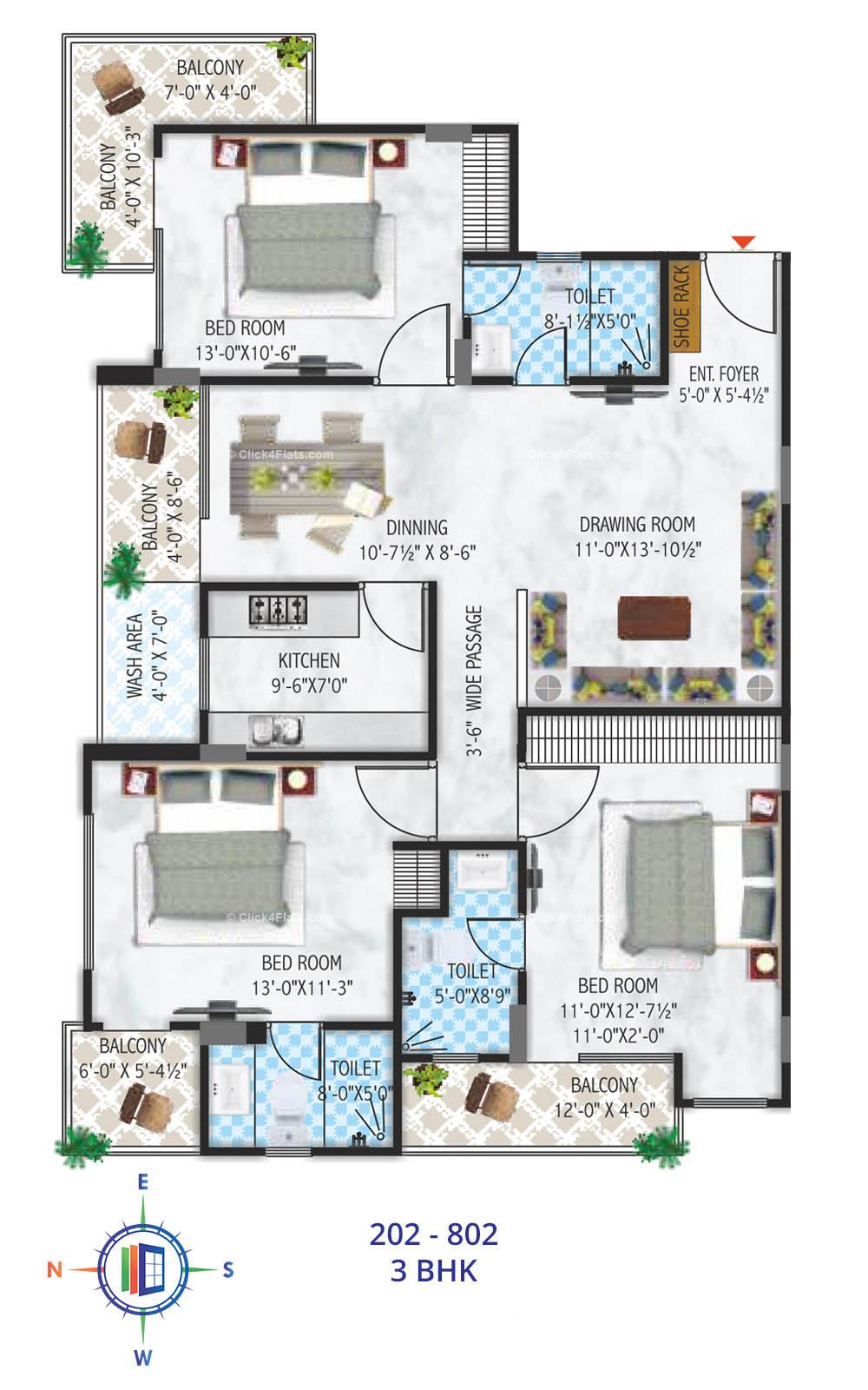 SDC Portico 3 BHK 