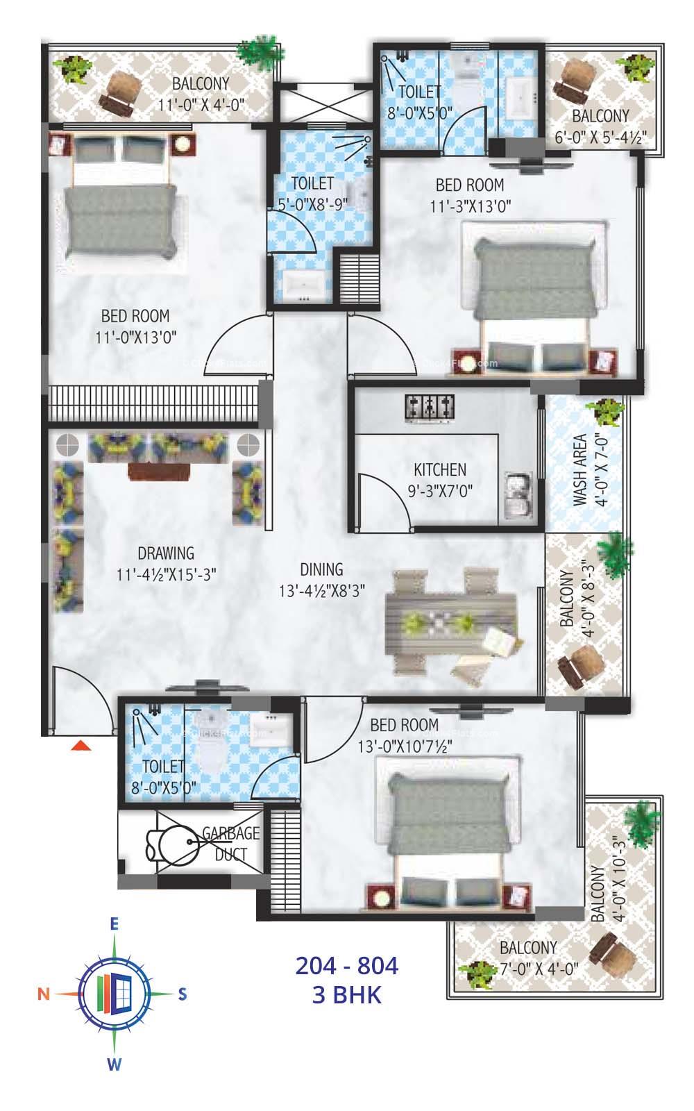 SDC Portico 3 BHK 