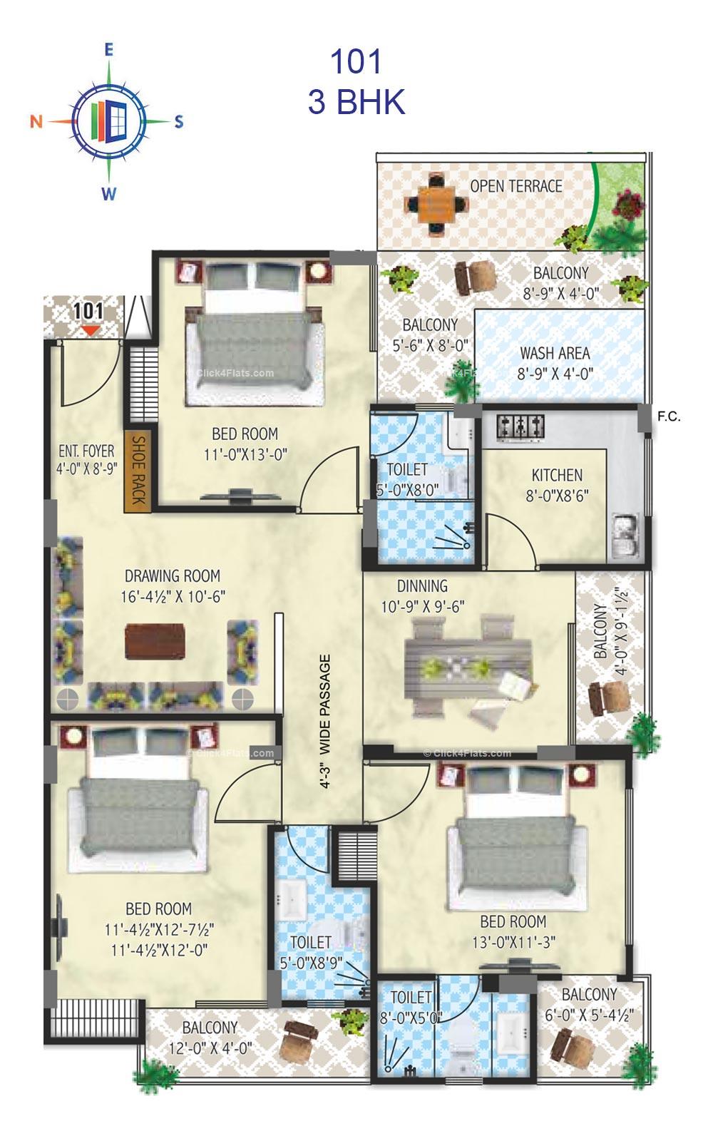 SDC Portico 3 BHK 