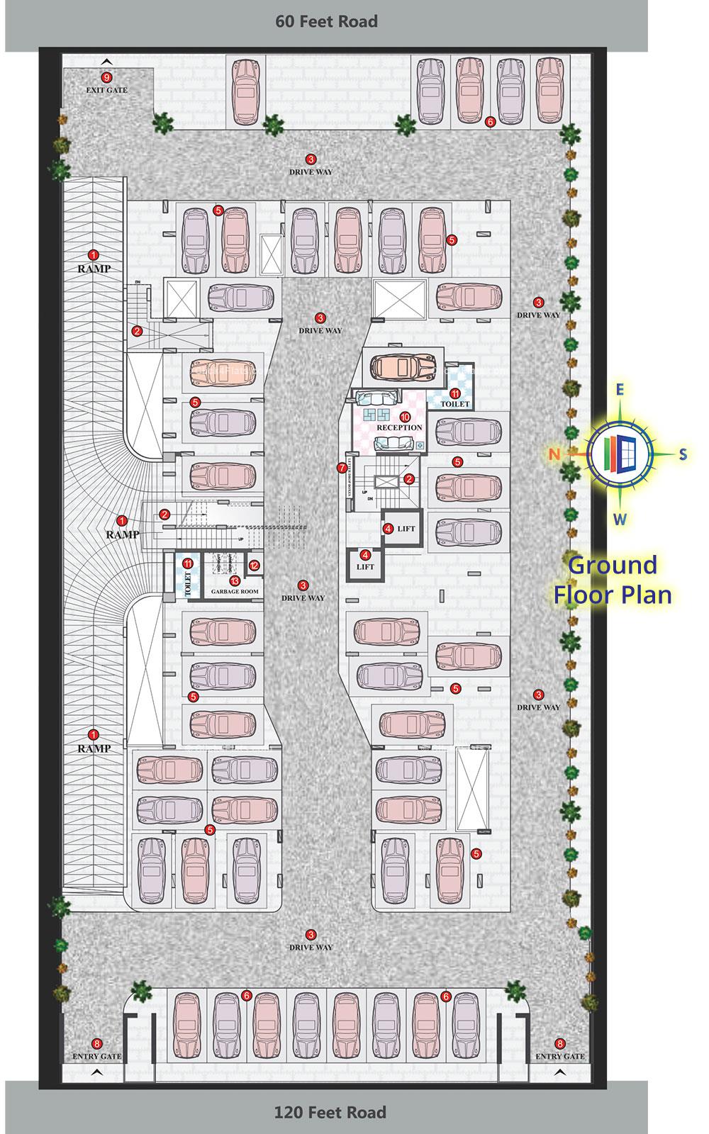 Upasna Sagar Vedas Ground Floor Plan