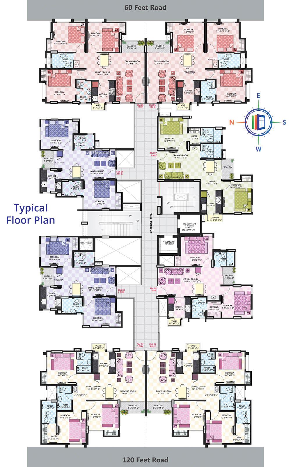 Upasna Sagar Vedas Typical Floor Plan