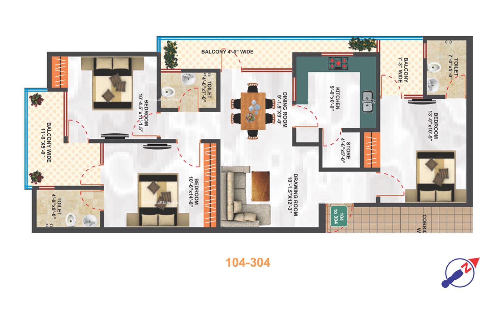 SNG Samriddhi 3 BHK 