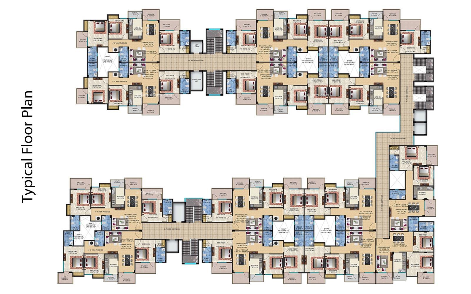 Shivalika Typical Floor Plan