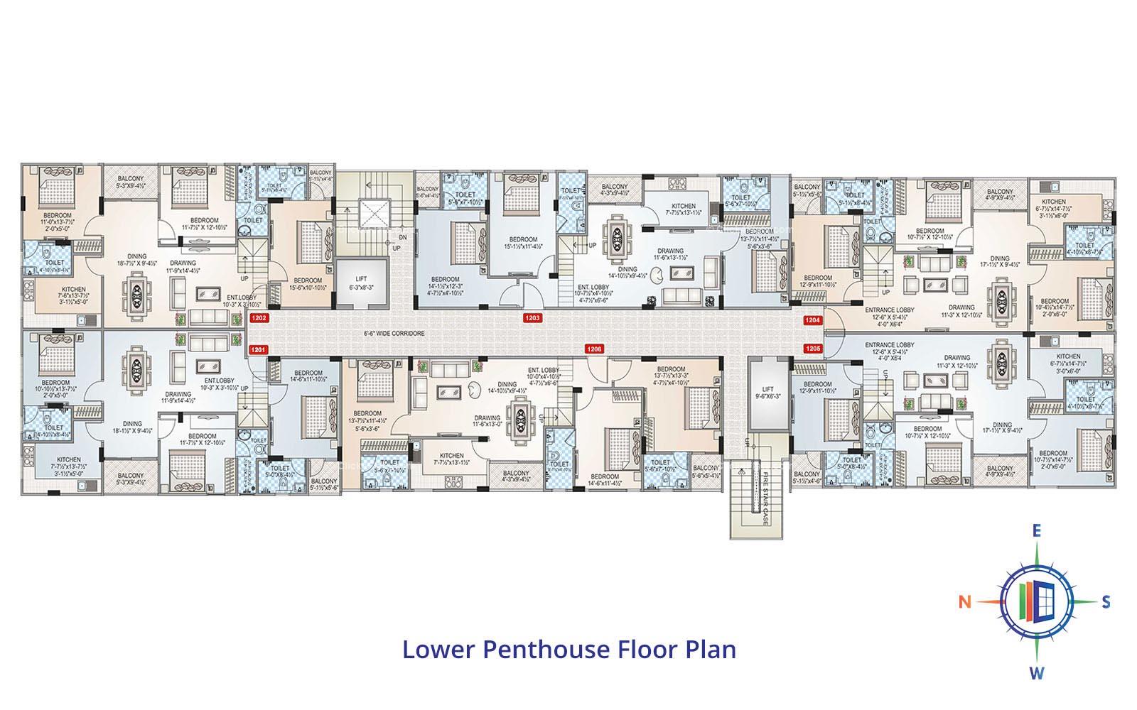 Shivgyan Heights Lower Penthouse Floor Plan