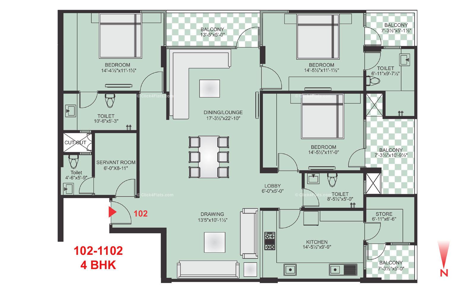 Shizukesa 3 BHK 