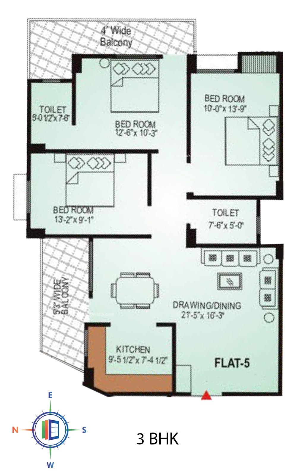 Shree Gordhan Heights 3 BHK 