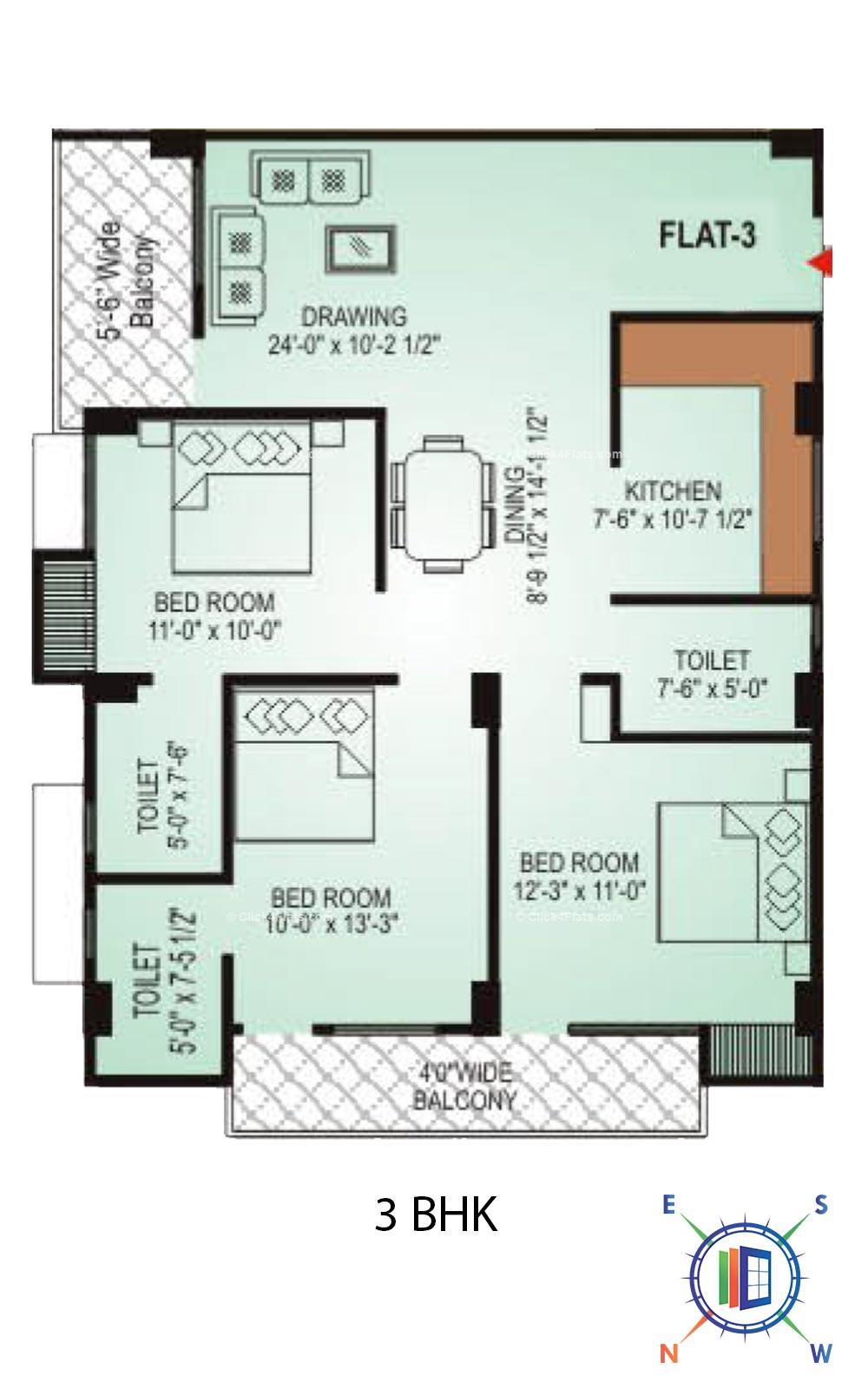 Shree Gordhan Heights 3 BHK 