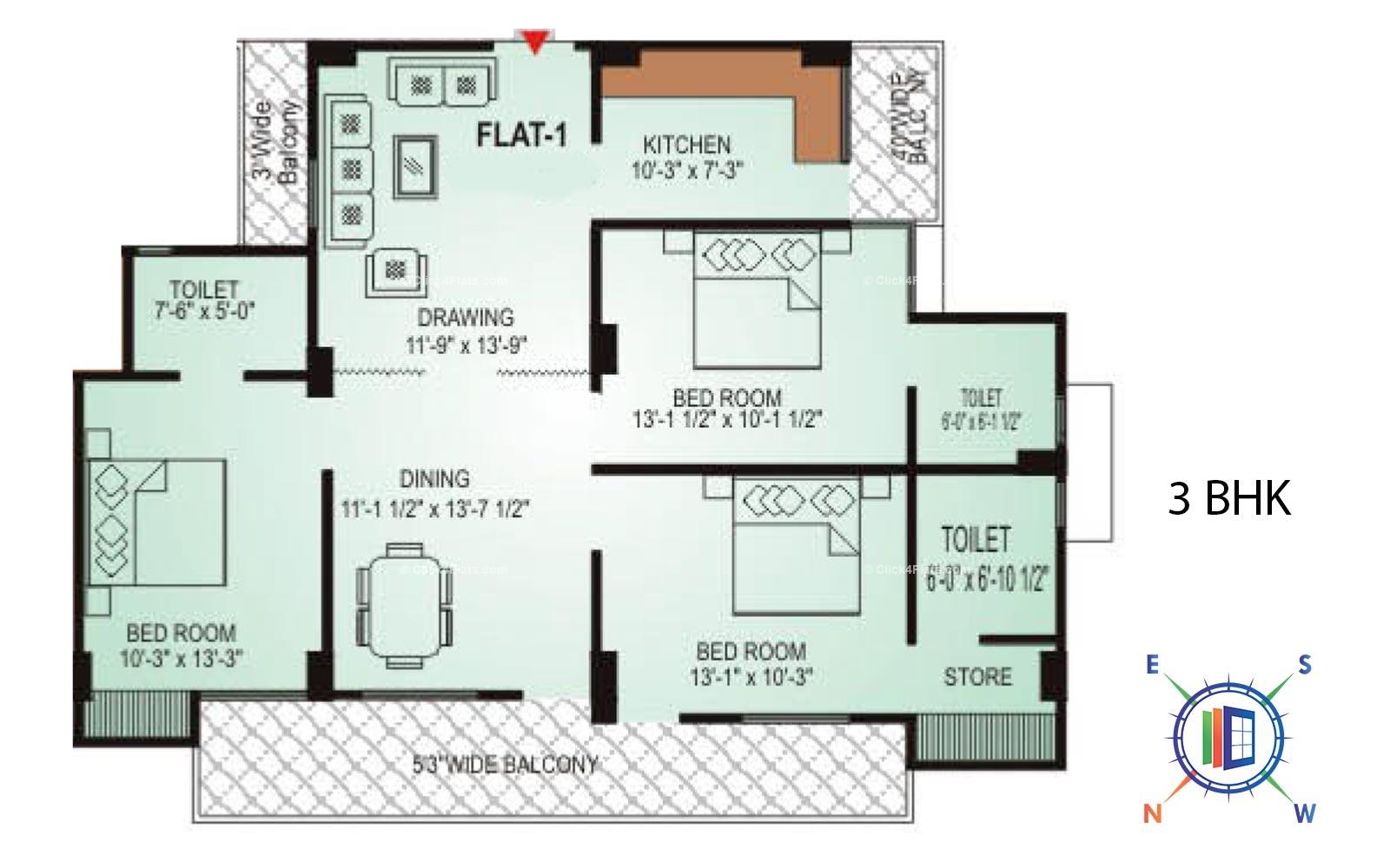 Shree Gordhan Heights 3 BHK 