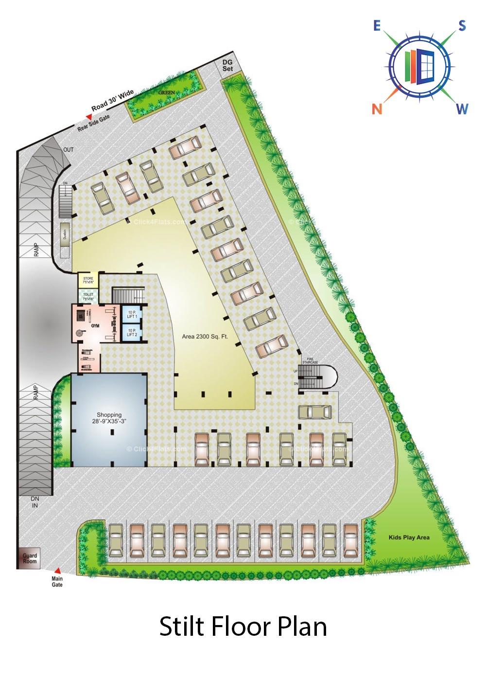 Shree Gordhan Heights Stilt Floor Plan