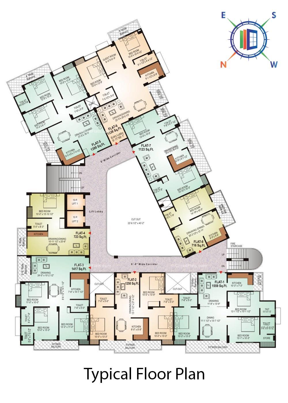 Shree Gordhan Heights Typical Floor Plan