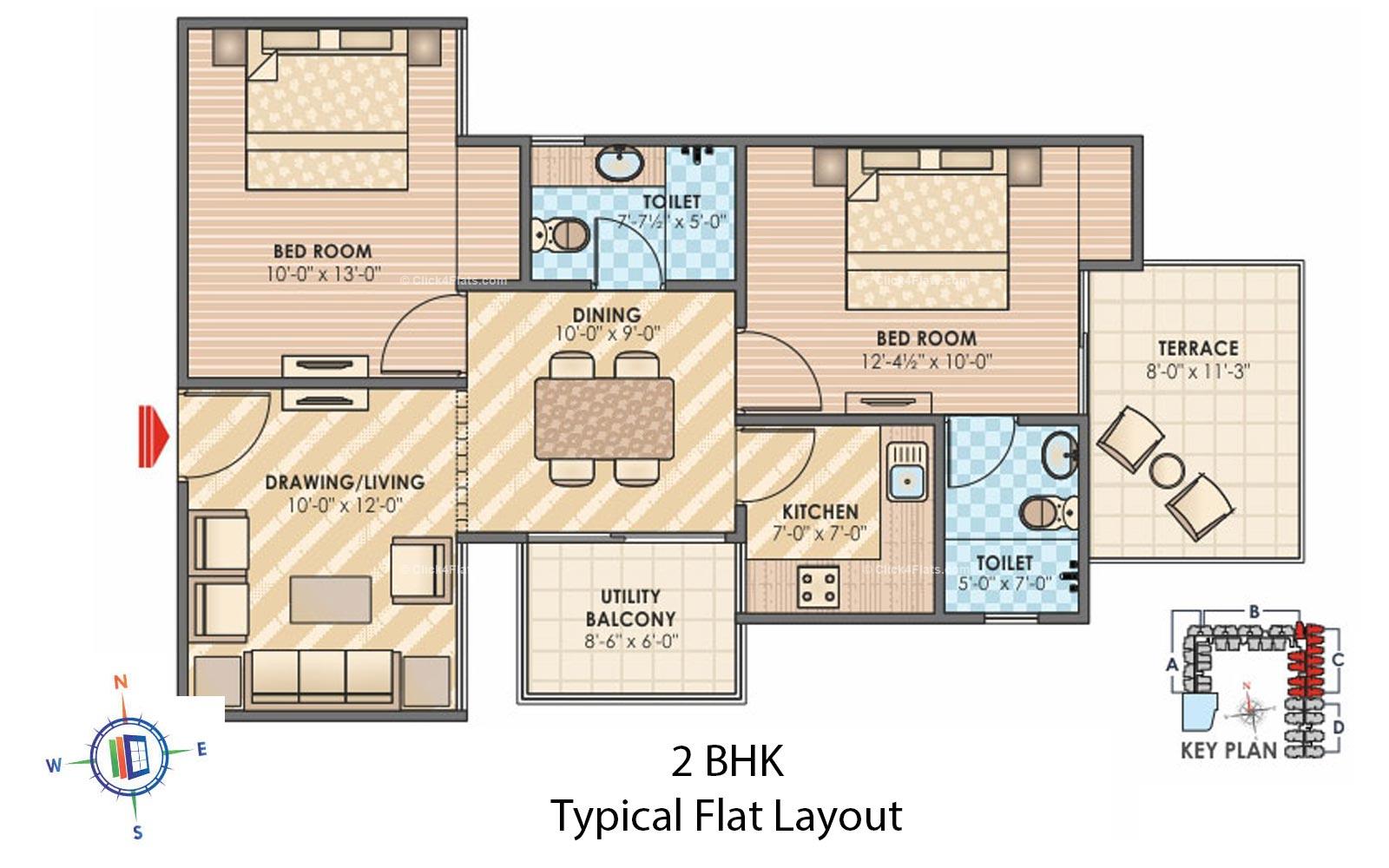 Sky Lounges 2 BHK 