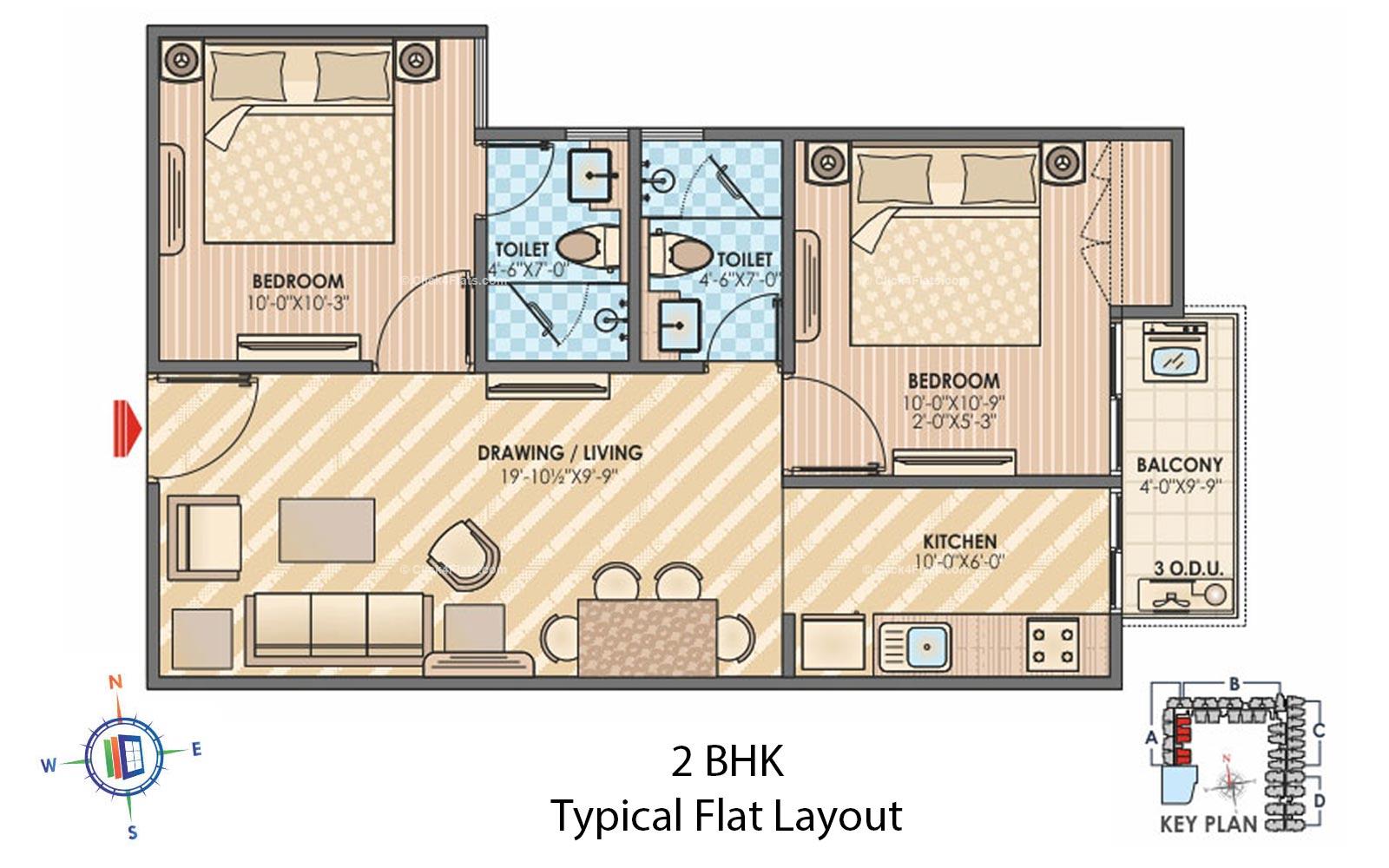 Sky Lounges 2 BHK 