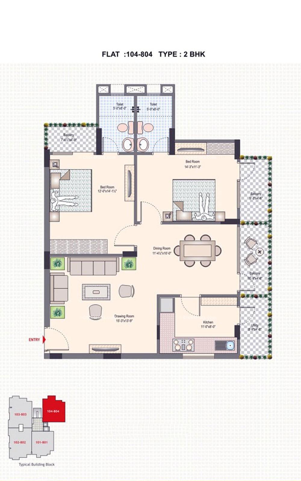 Silver Spring 2 BHK 