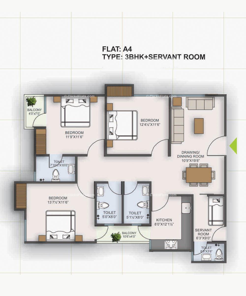 Square Arcade 3 BHK 