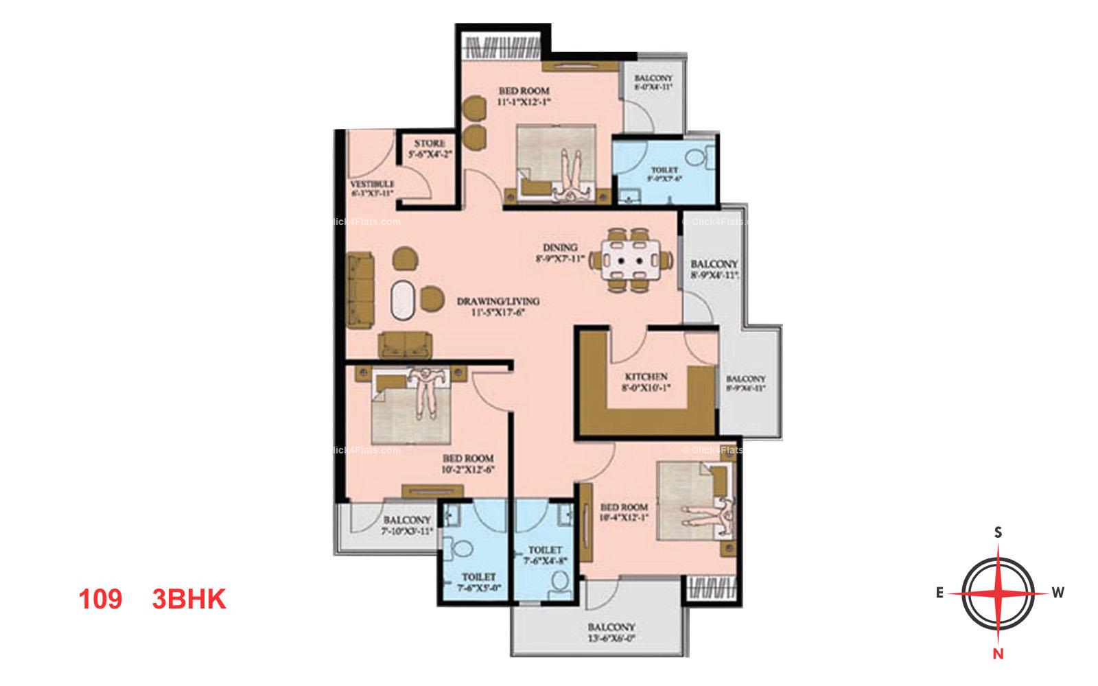 Star Valley 3 BHK 