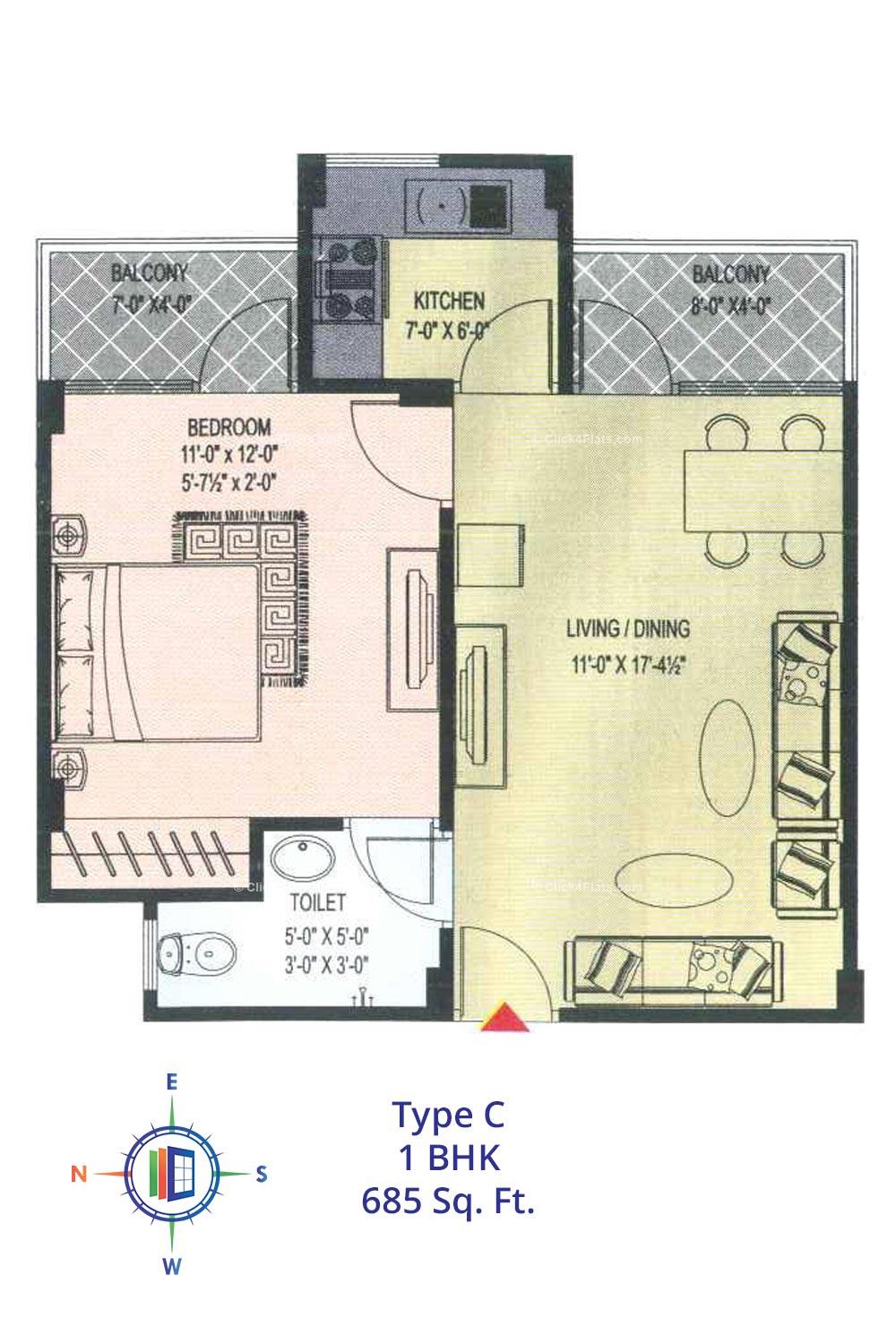 Sunny Square 1 BHK 