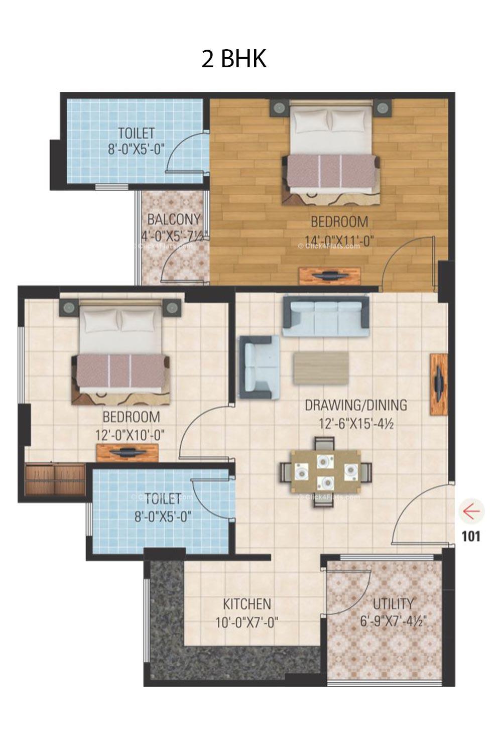 Sunshine Prime 2 BHK 