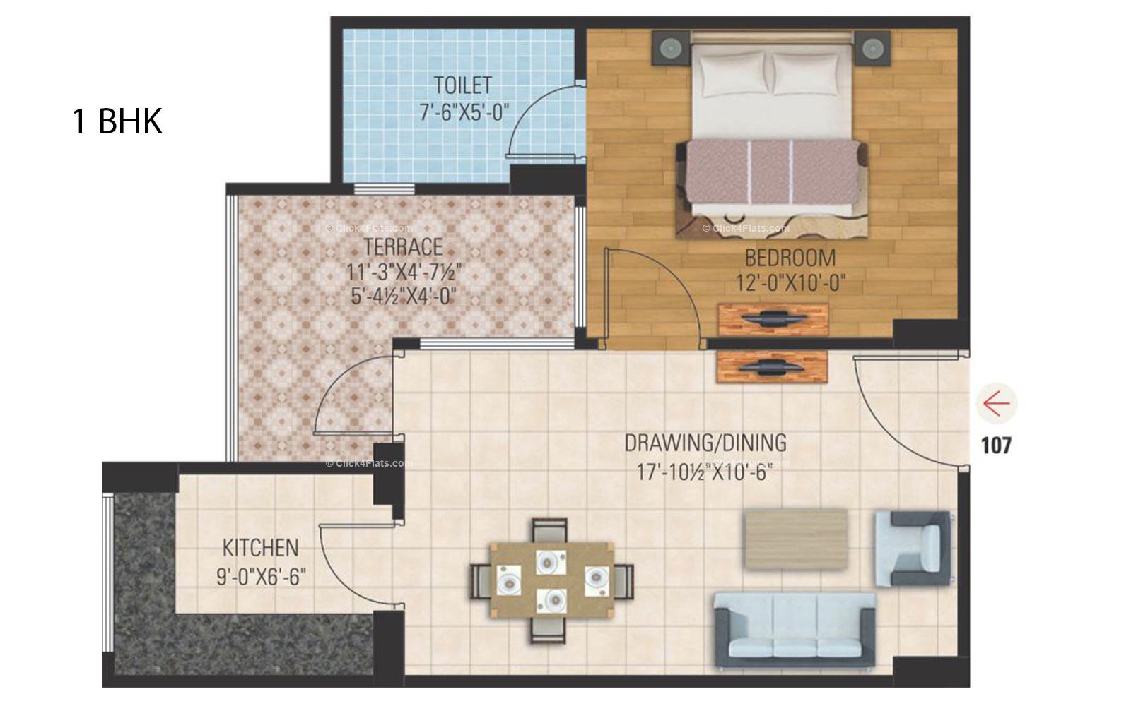 Sunshine Prime 1 BHK 