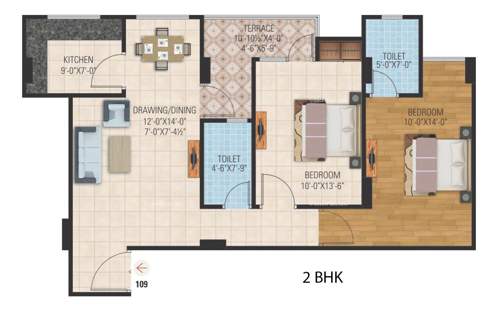 Sunshine Prime 2 BHK 