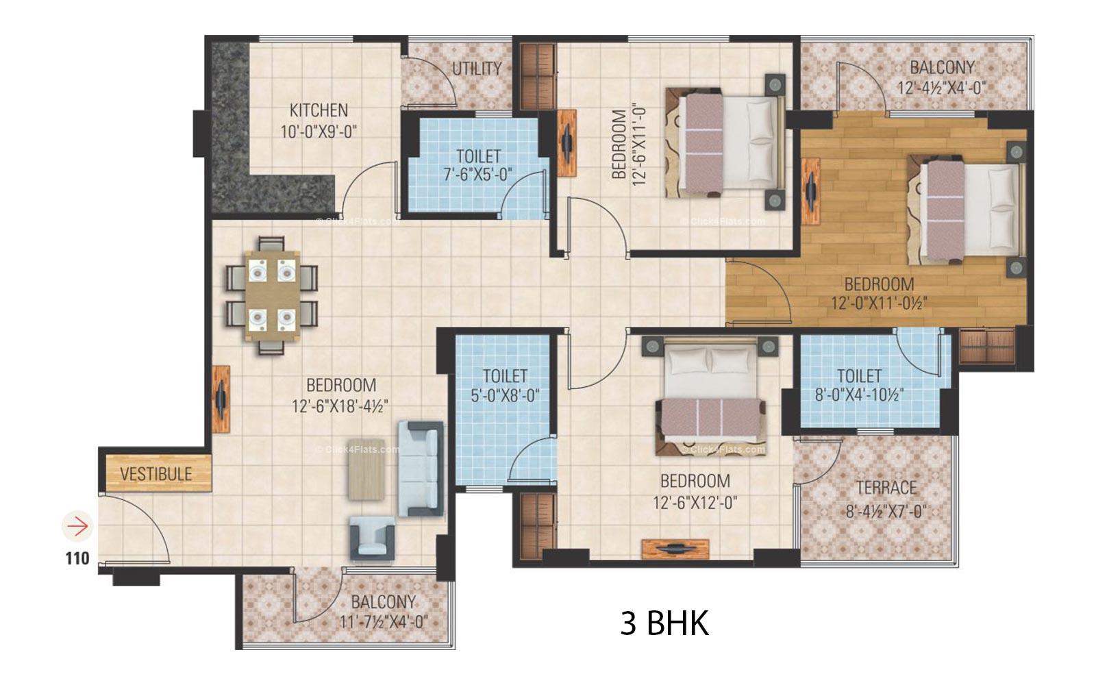 Sunshine Prime 3 BHK 