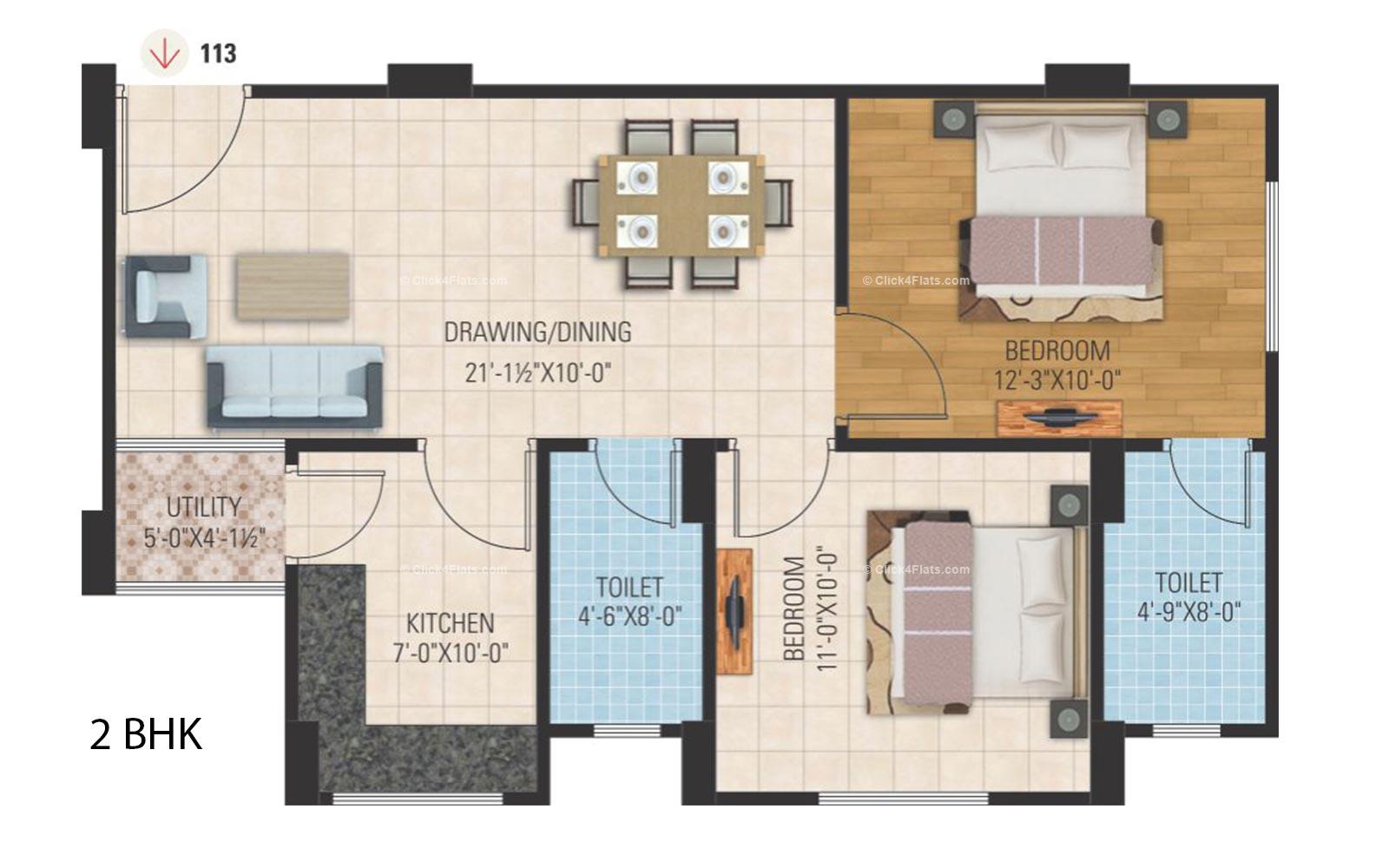 Sunshine Prime 2 BHK 