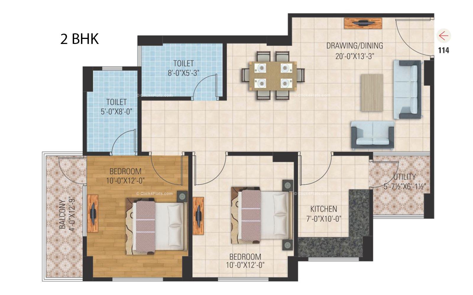 Sunshine Prime 2 BHK 