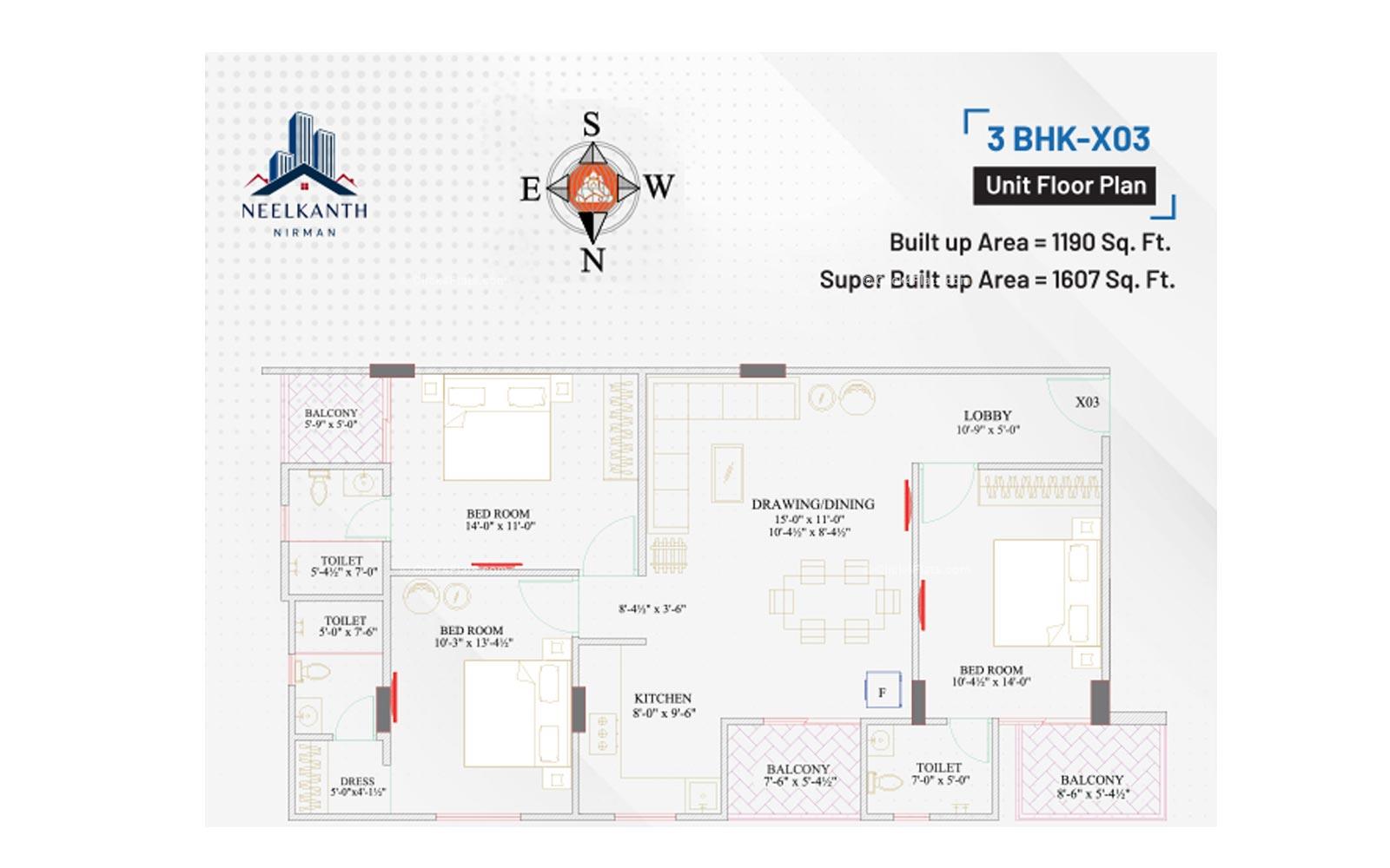 Suraj Heights 3 BHK 