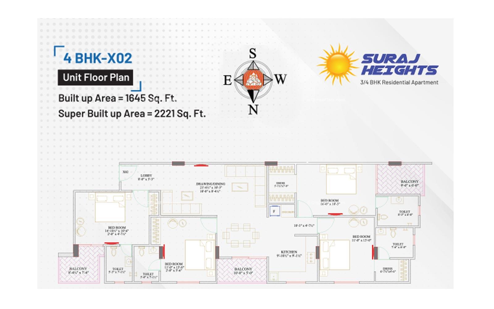 Suraj Heights 4 BHK 