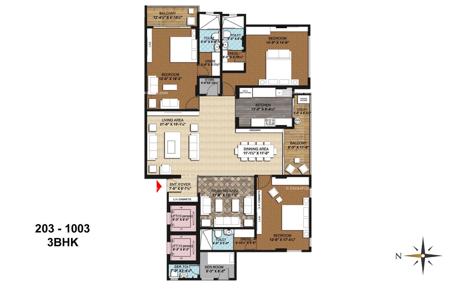 The Park Central 3 BHK 