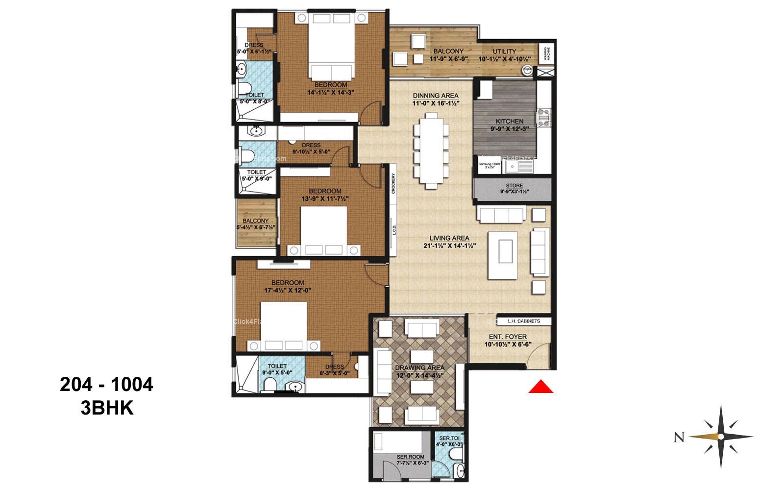 The Park Central 3 BHK 