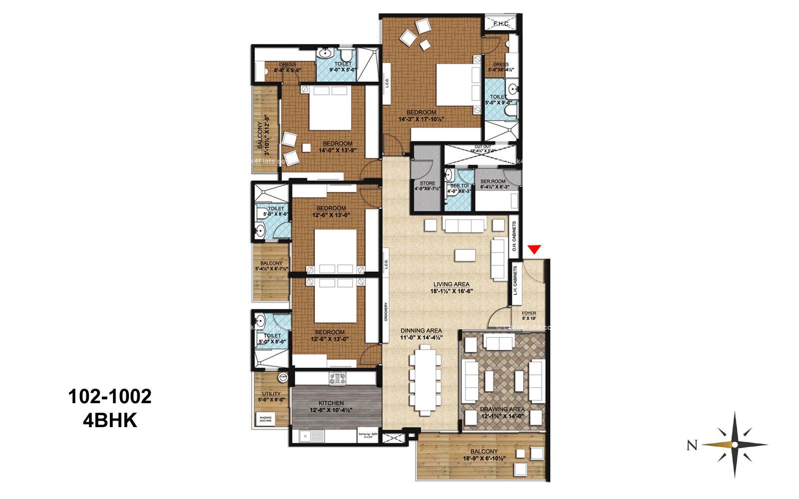 The Park Central 4 BHK 