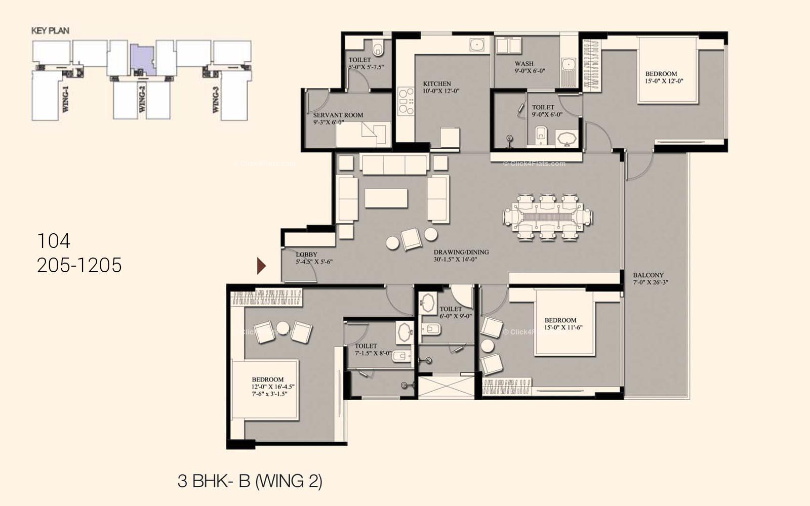 The Crest First Stone 3 BHK 