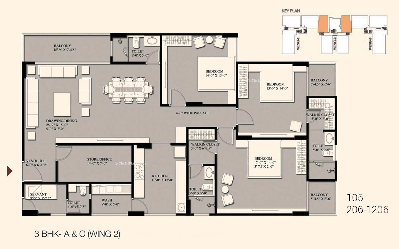 The Crest First Stone 3 BHK 