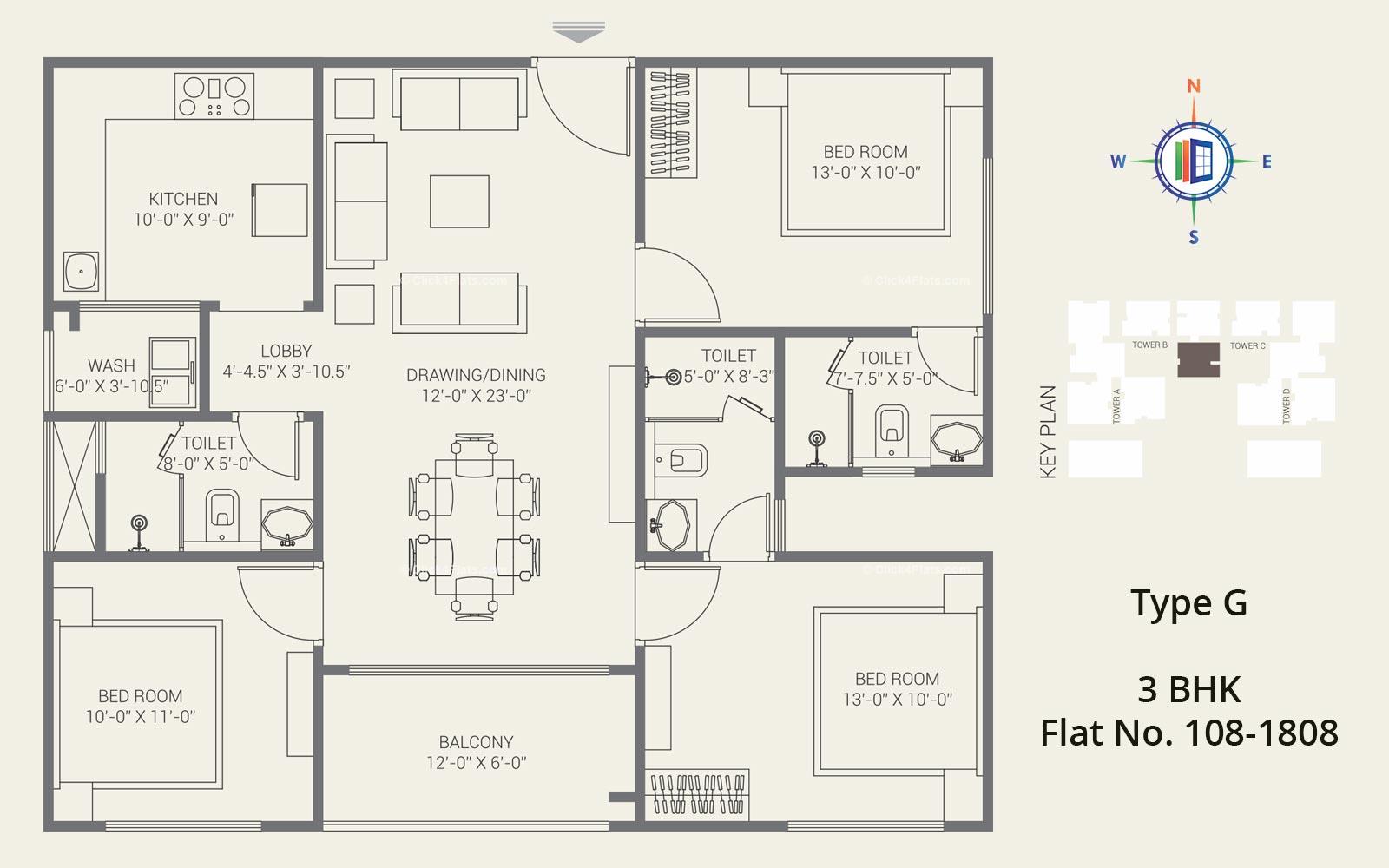 The Crown 3 BHK 