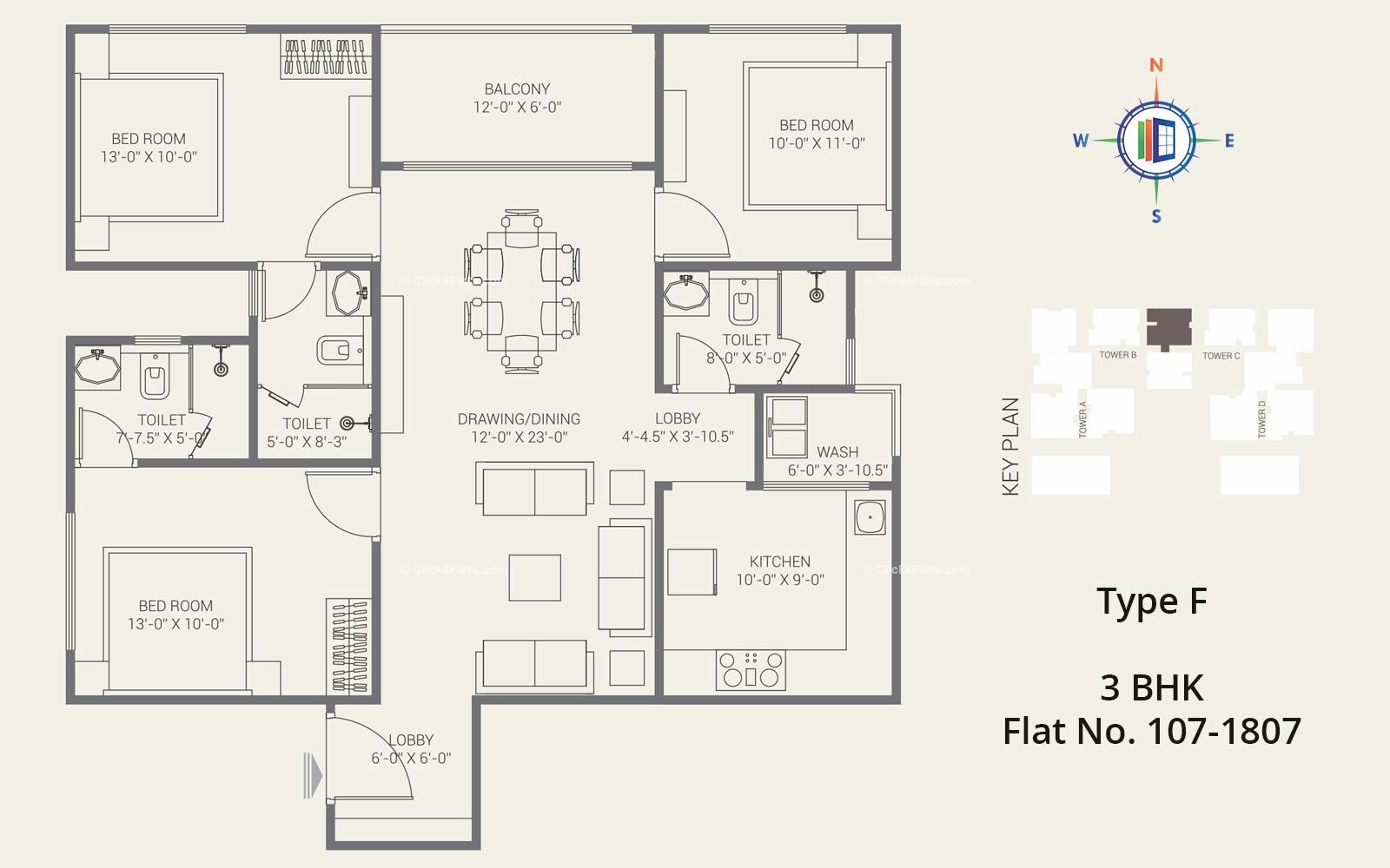 The Crown 3 BHK 