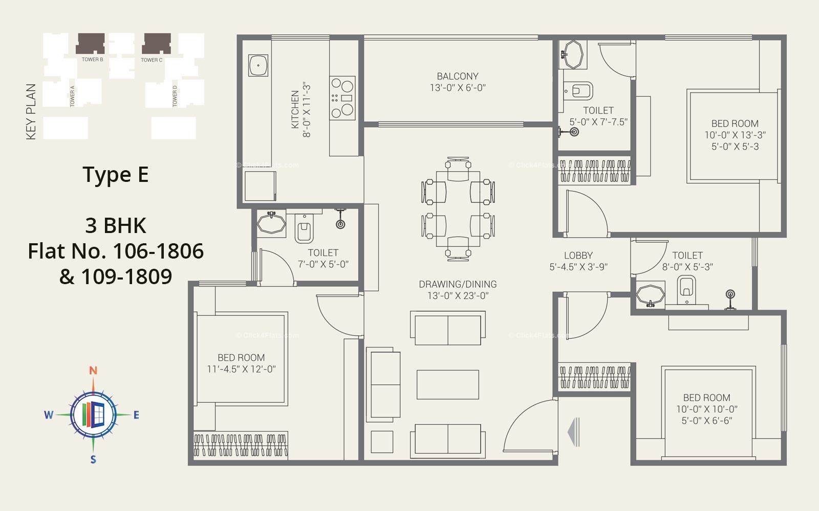 The Crown 3 BHK 