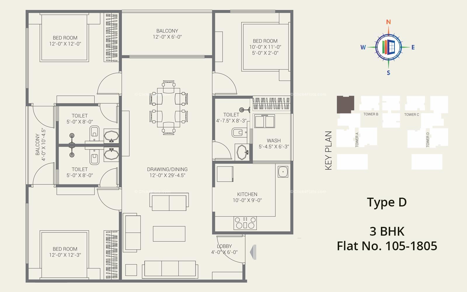 The Crown 3 BHK 