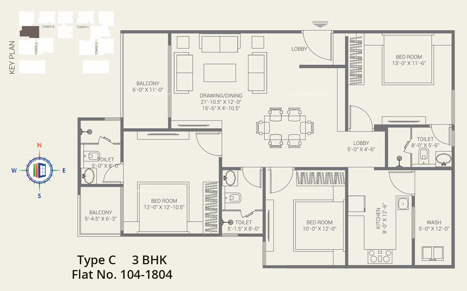 The Crown 3 BHK 