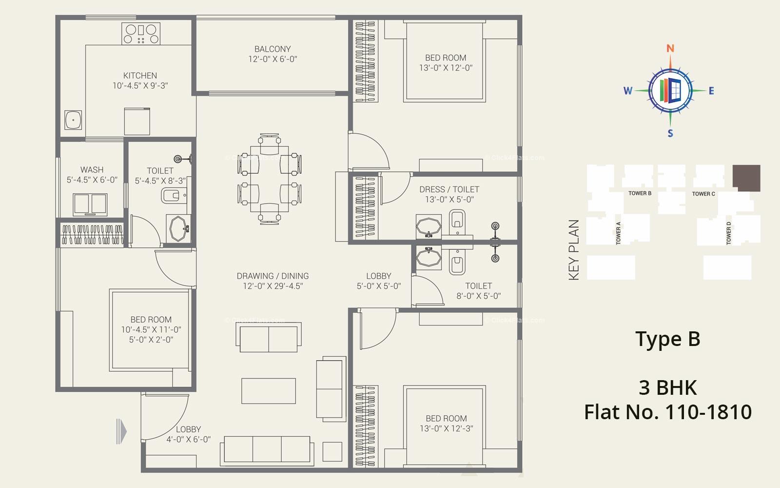 The Crown 3 BHK 