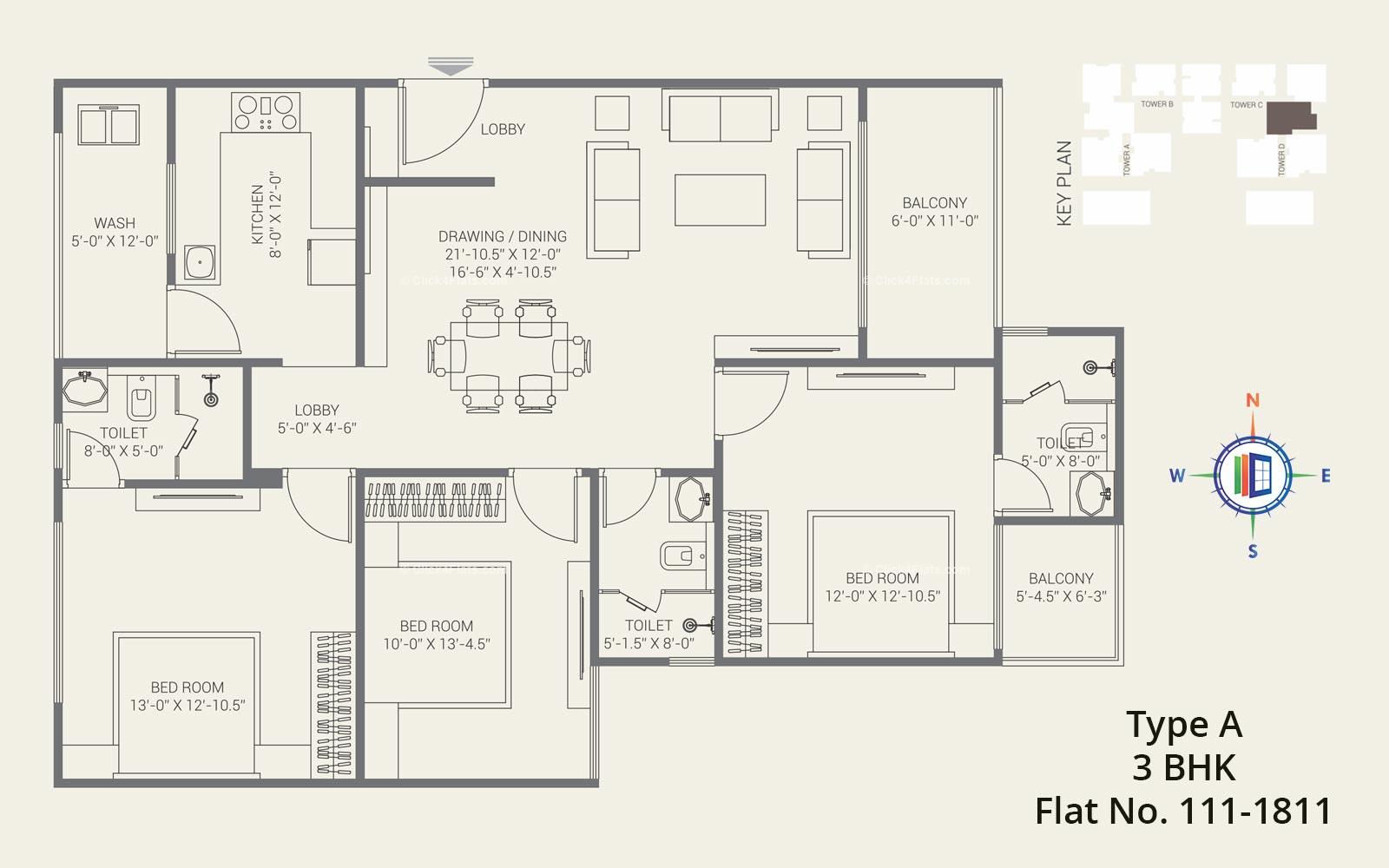 The Crown 3 BHK 