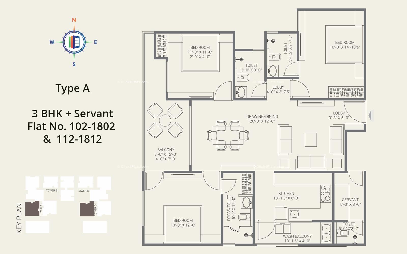 The Crown 3 BHK 