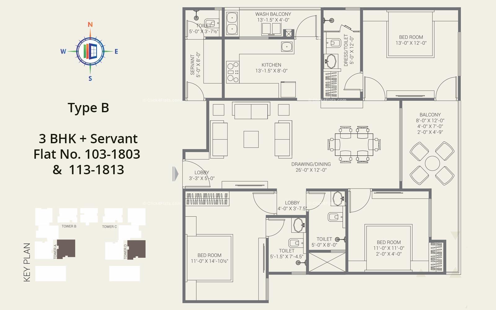 The Crown 3 BHK 