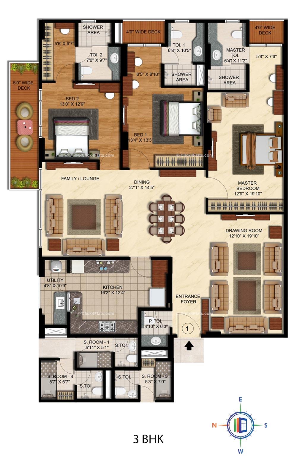 The Legend 3 BHK 3060 square feet