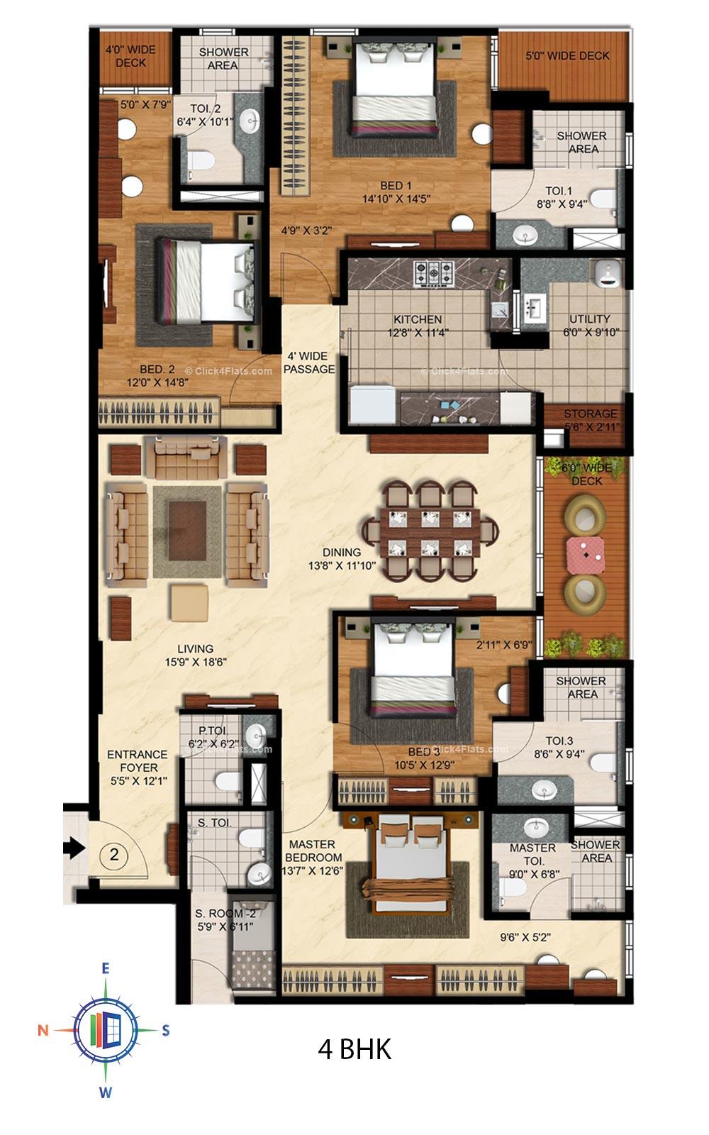 The Legend 4 BHK 3085 square feet