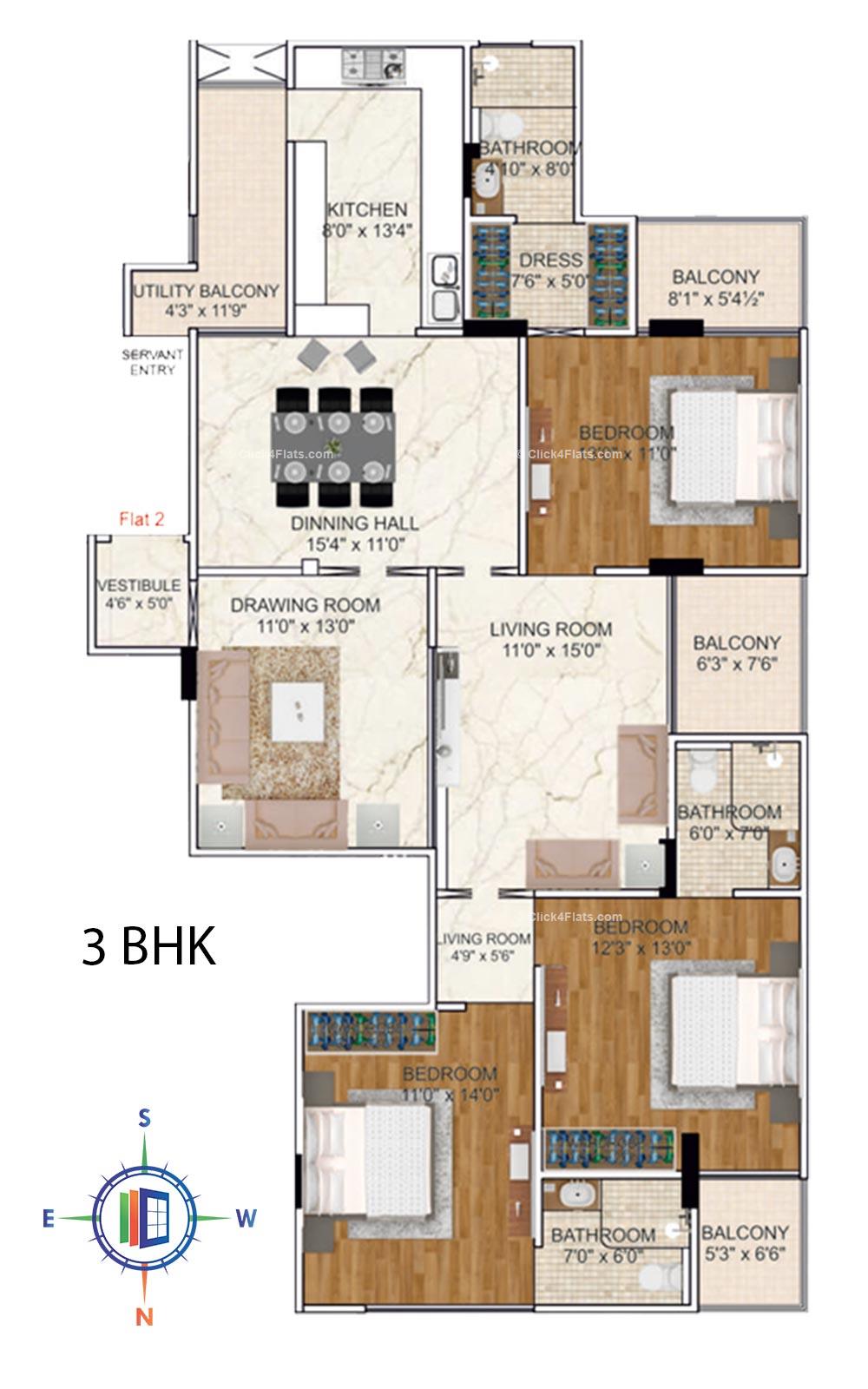 The Savoye - DND Group 3 BHK 