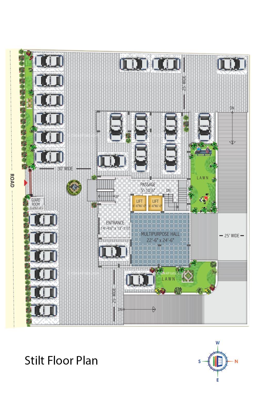 Vishwaas 24 Stilt Floor Plan