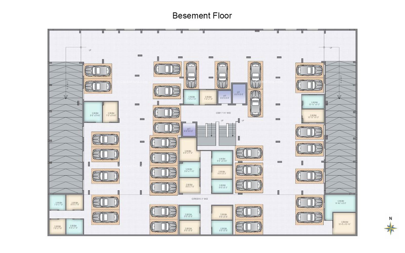 Vishwaas Aashiyana Basement Floor Plan