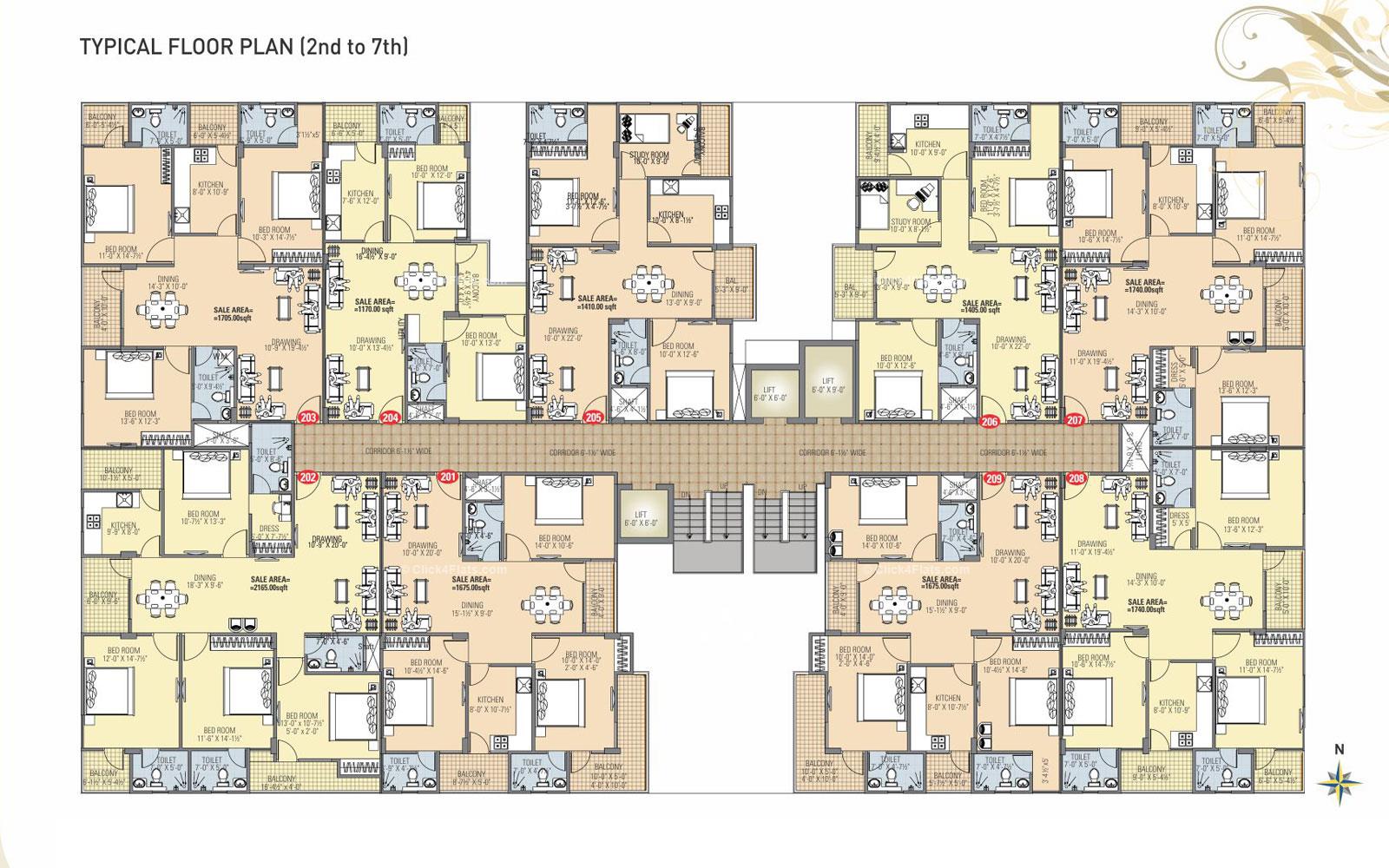Vishwaas Aashiyana Typical Floor Plan