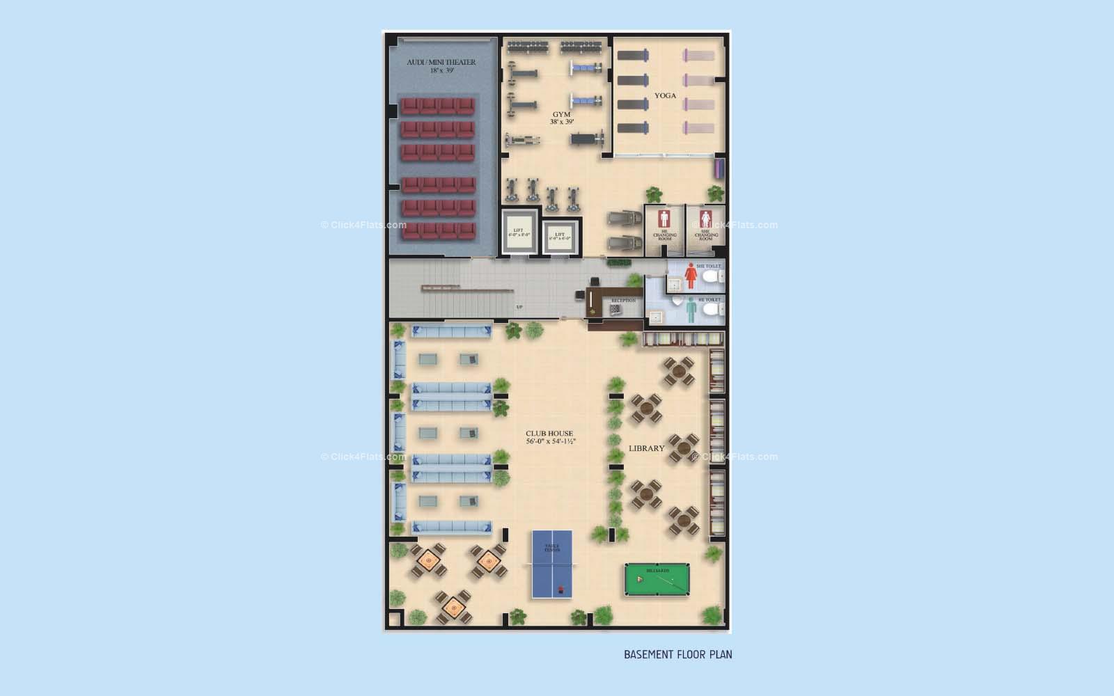 Vivanta Heights Basement Floor Plan