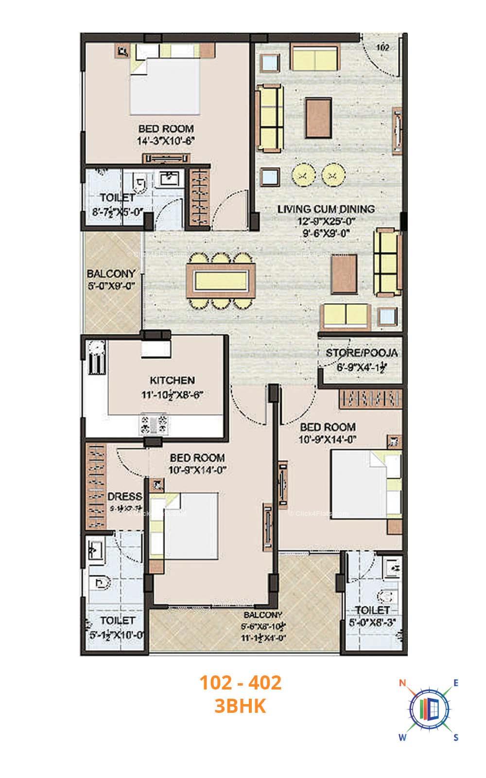 SSBC Su Prem 3 BHK 